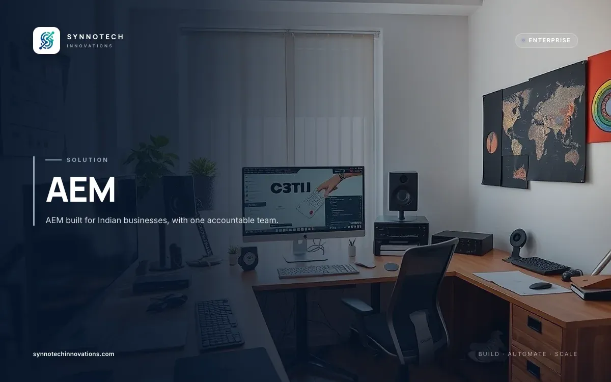 AEM by Synnotech Innovations: AEM built for Indian businesses, with one accountable team.