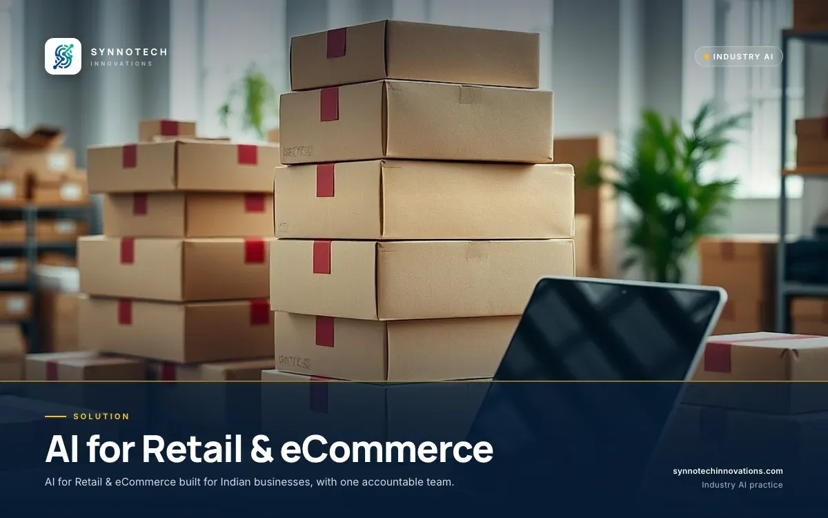AI for Retail & eCommerce by Synnotech Innovations: AI for Retail & eCommerce built for Indian businesses, with one accountable team.