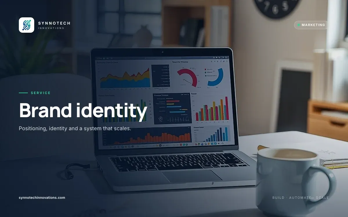 Brand identity by Synnotech Innovations: Positioning, identity and a system that scales.