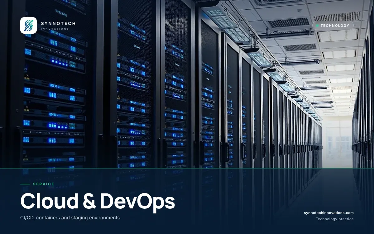 Cloud & DevOps by Synnotech Innovations: CI/CD, containers and staging environments.