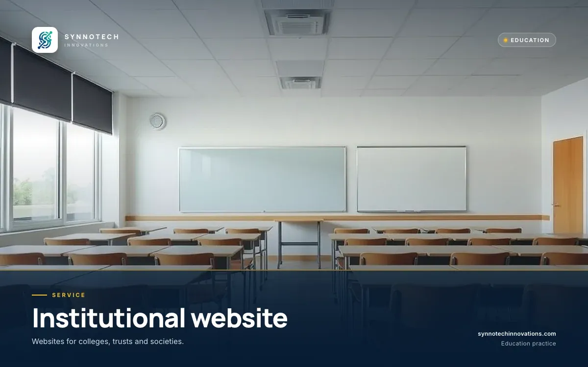 Institutional website by Synnotech Innovations: Websites for colleges, trusts and societies.