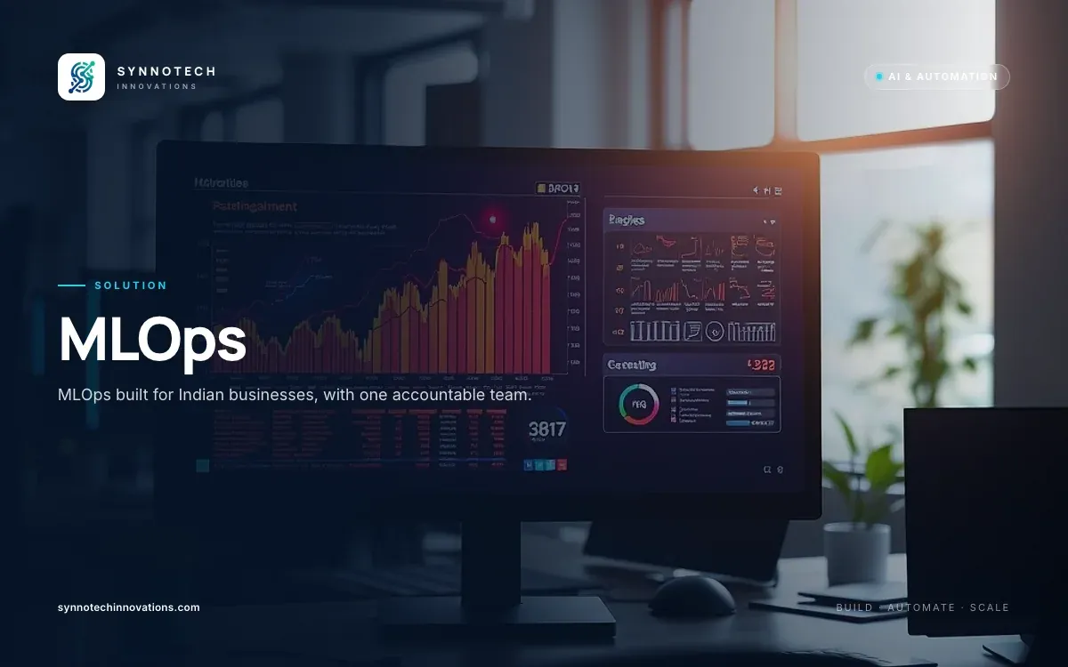 MLOps by Synnotech Innovations: MLOps built for Indian businesses, with one accountable team.