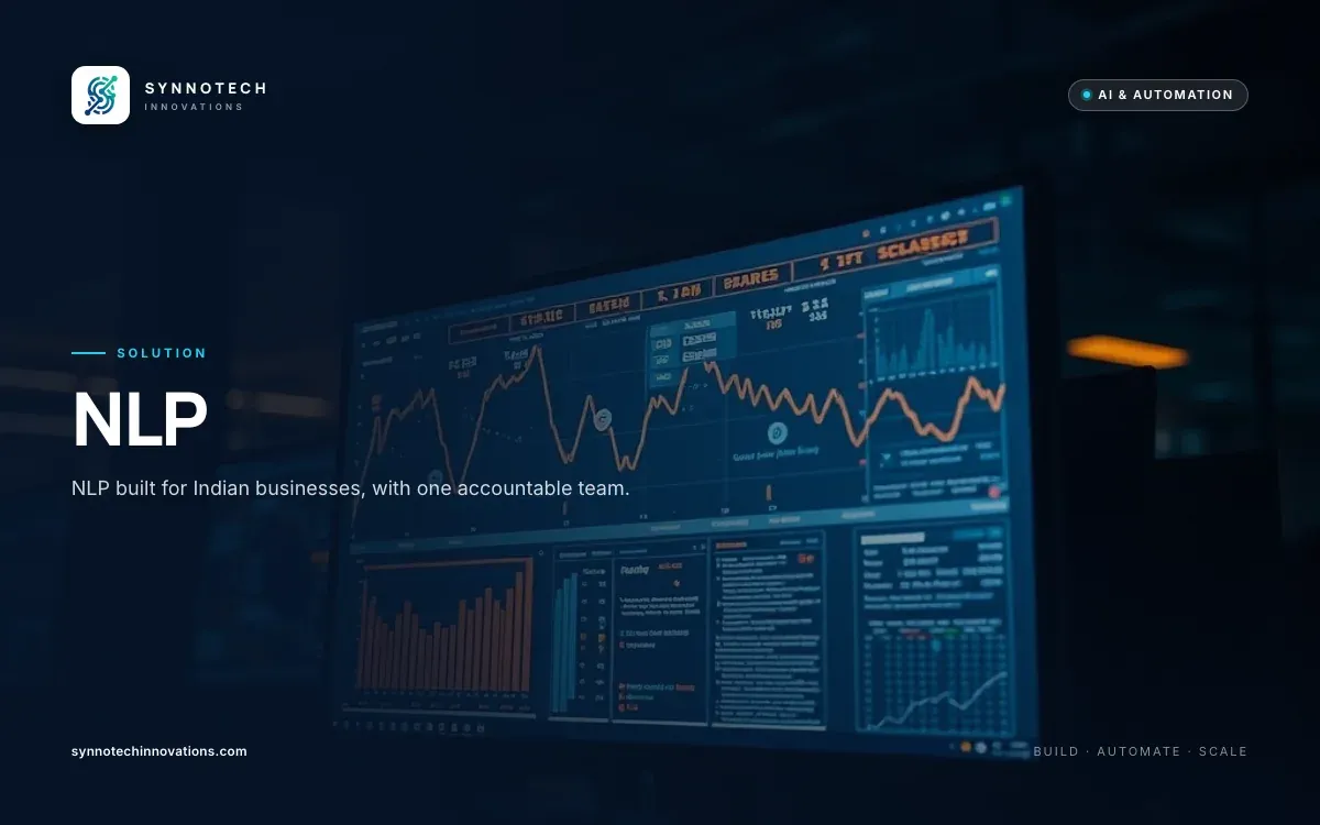 NLP by Synnotech Innovations: NLP built for Indian businesses, with one accountable team.