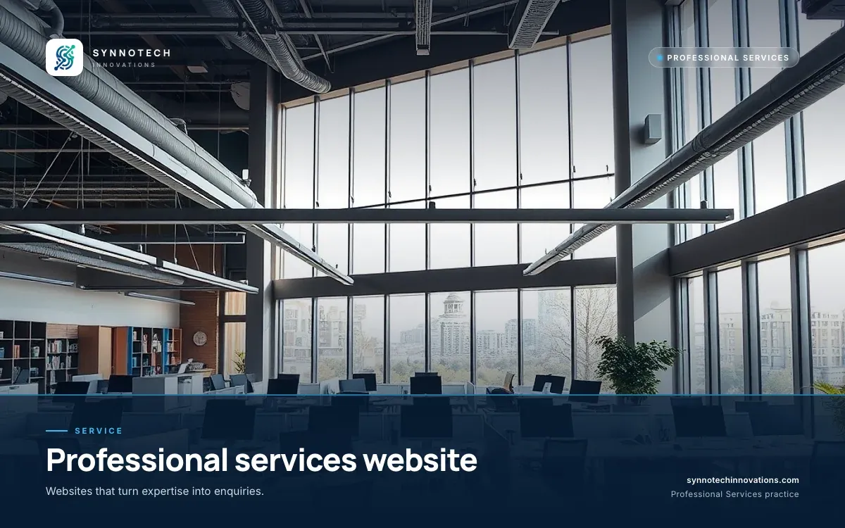 Professional services website by Synnotech Innovations: Websites that turn expertise into enquiries.