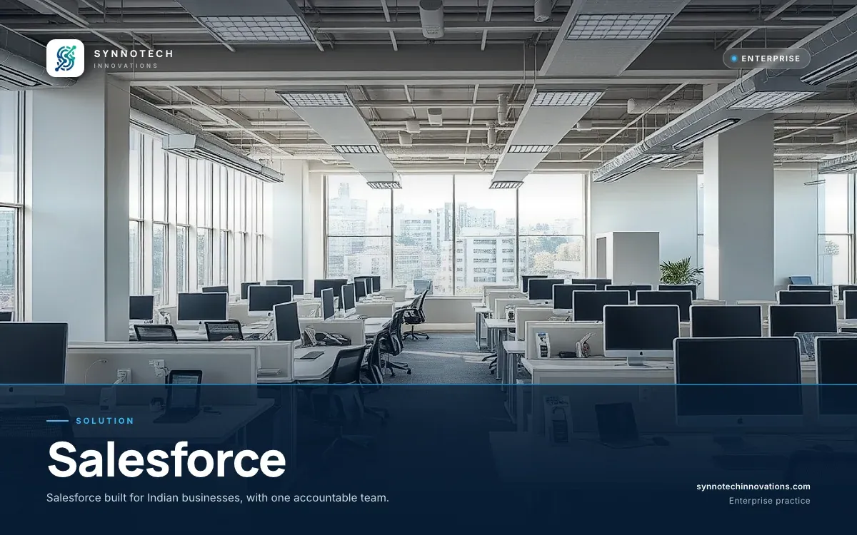 Salesforce by Synnotech Innovations: Salesforce built for Indian businesses, with one accountable team.